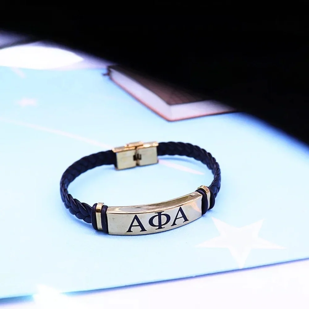 Alpha Phi Alpha Leather Bracelet - Picture 2 of 13